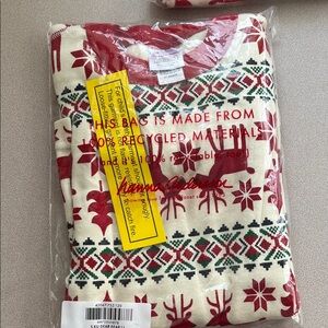 Red and Cream Holiday Pajama Set